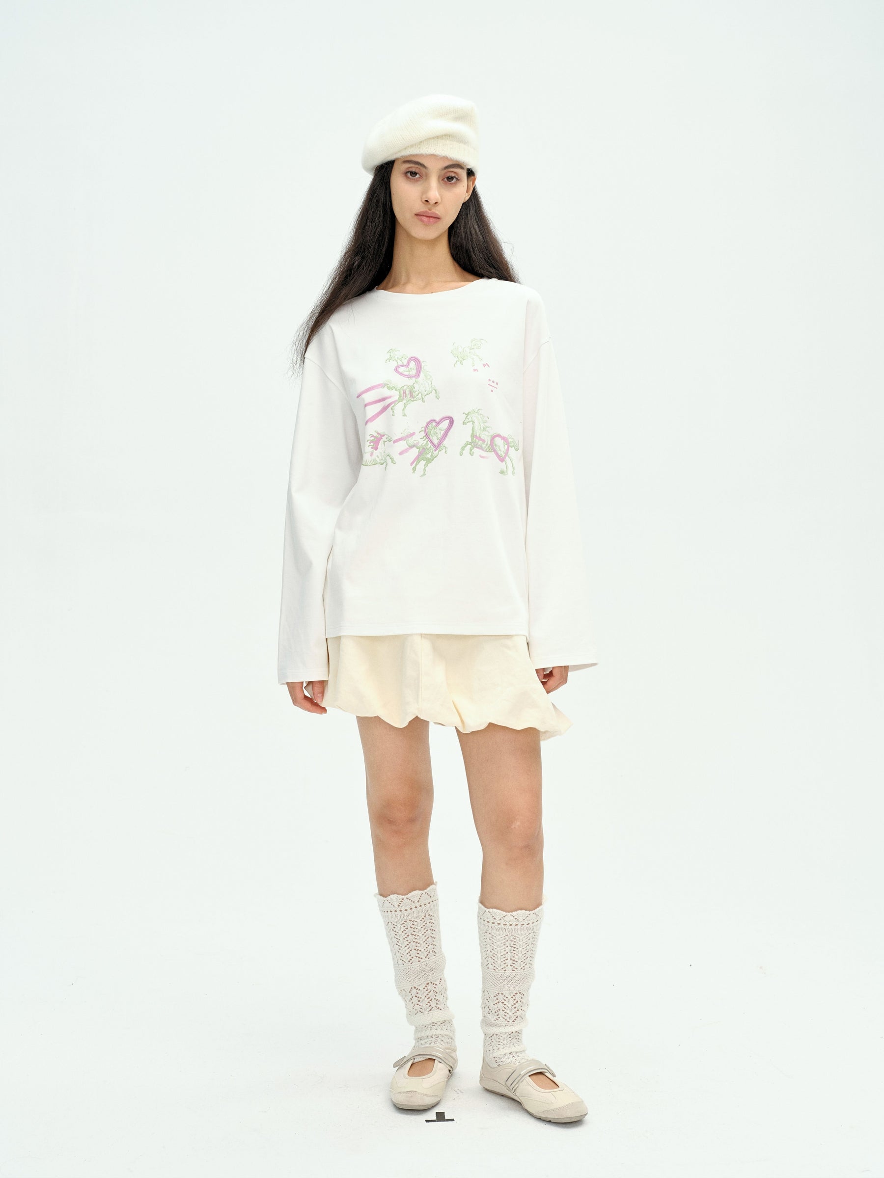 Pegasus Sky Long-Sleeve T-shirt White