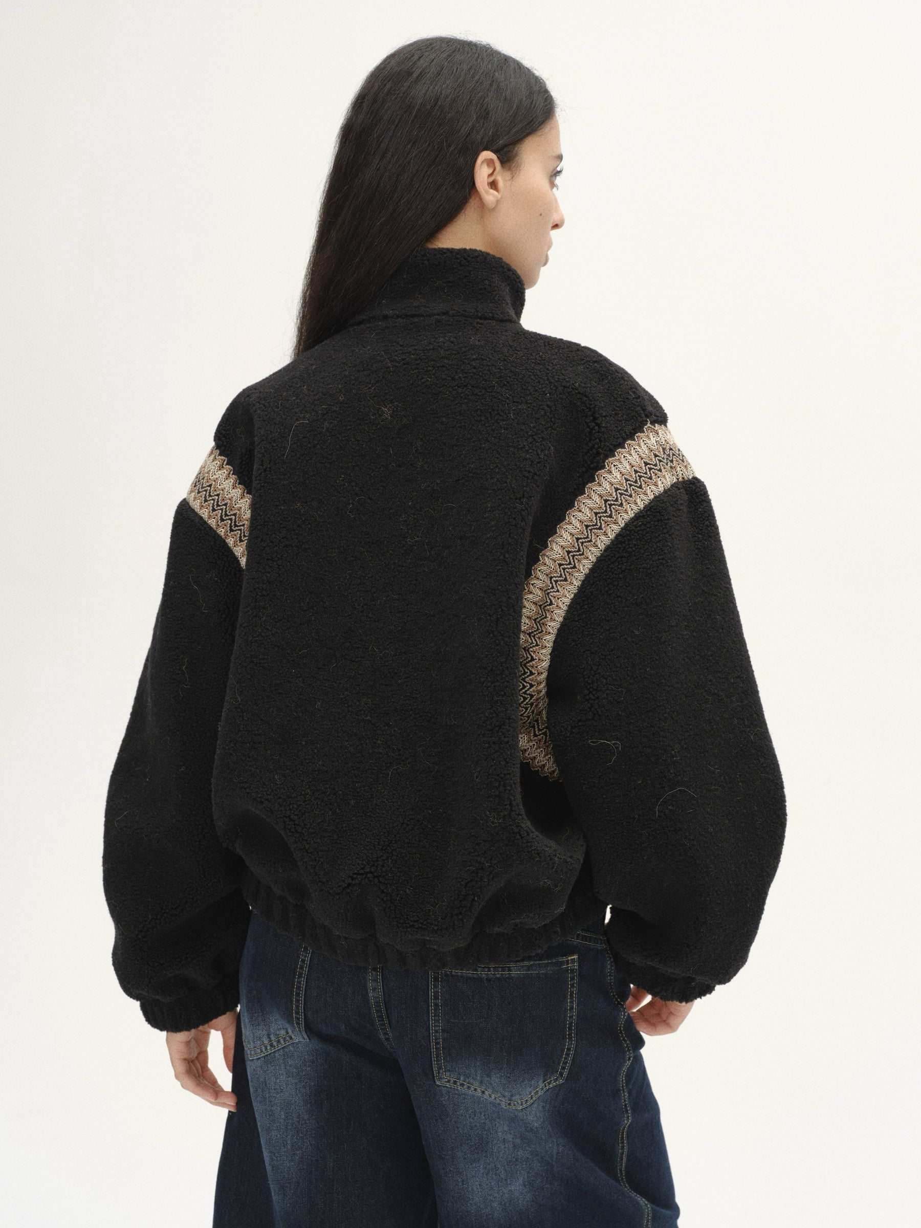 Twilight Woven Teddy Jacket - Black