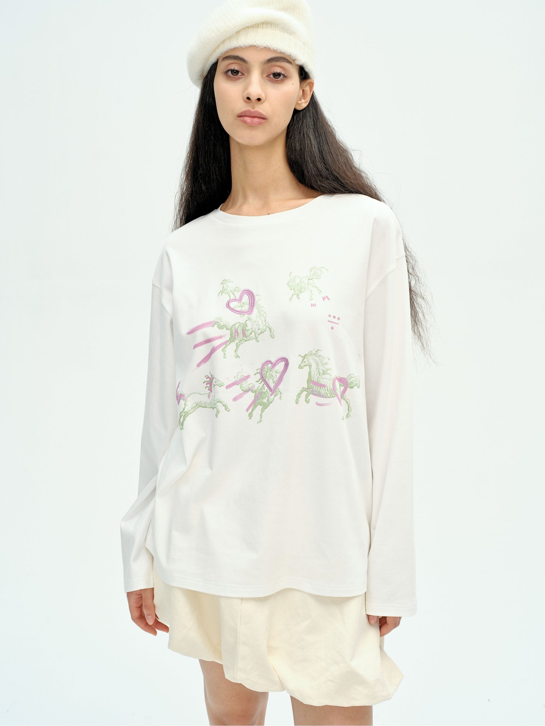 Pegasus Sky Long-Sleeve T-shirt White