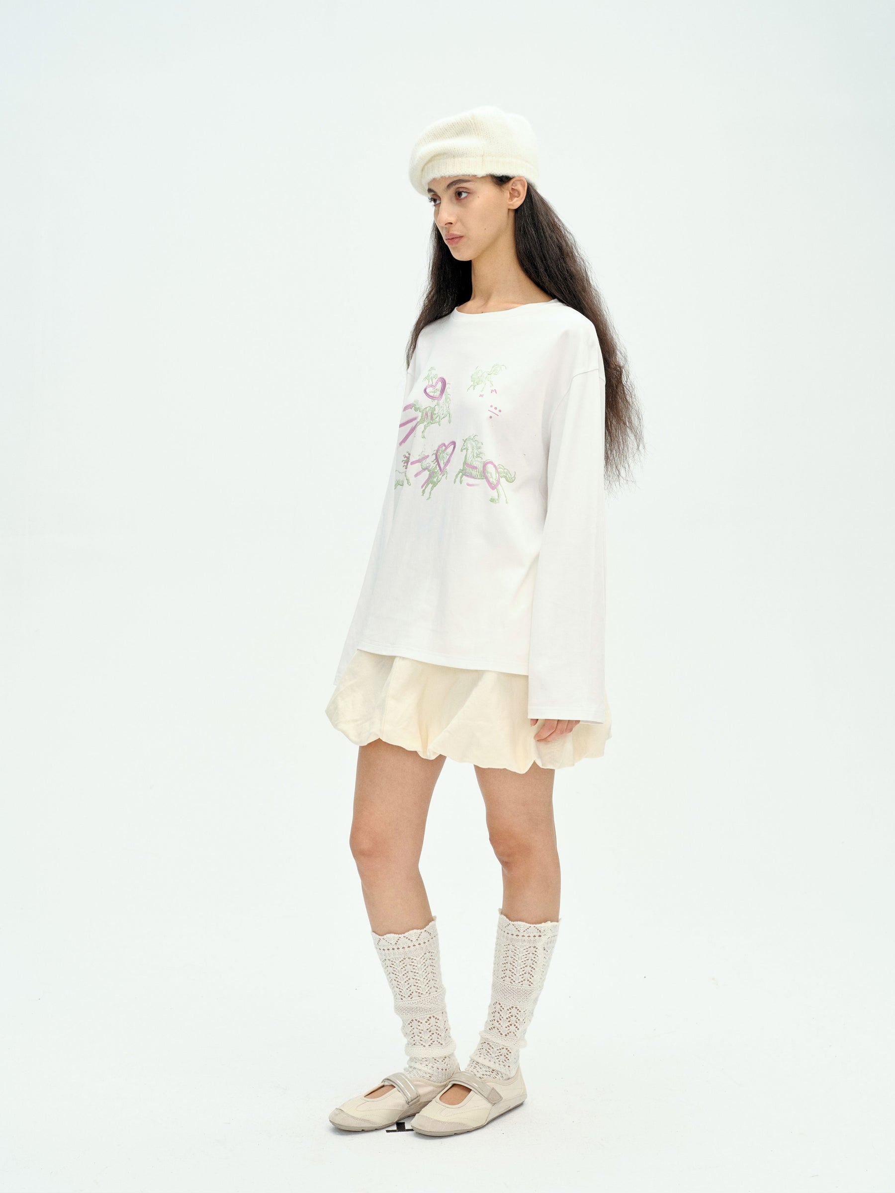 Pegasus Sky Long-Sleeve T-shirt White