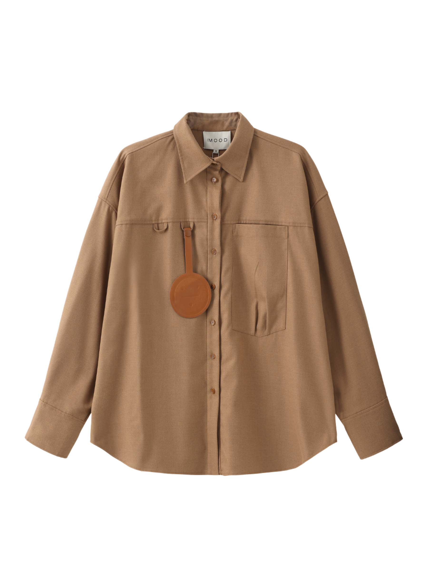 ICON Leather Pendant Shirt - Brown