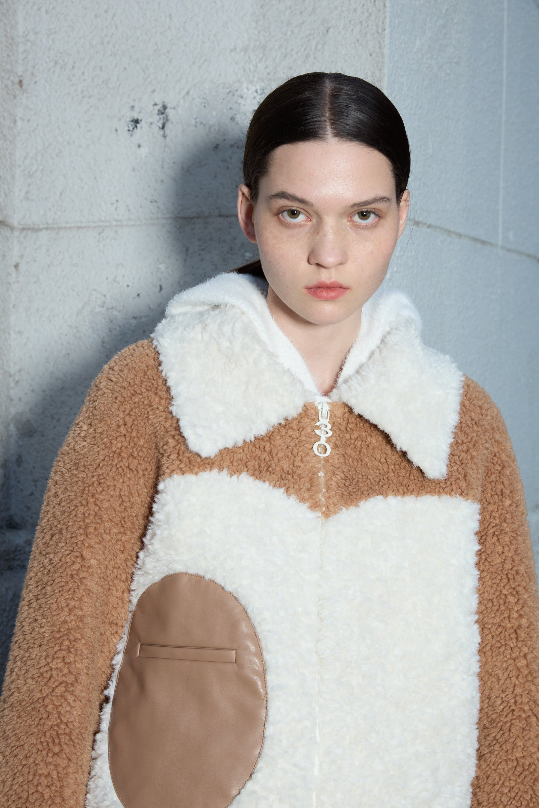 ICON Teddy Shearling Jacket - White Camel - Sample