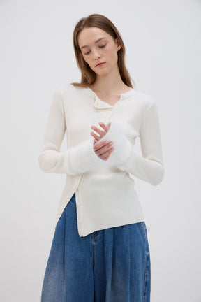 Asymmetrical Knit Cardigan - 3 colors