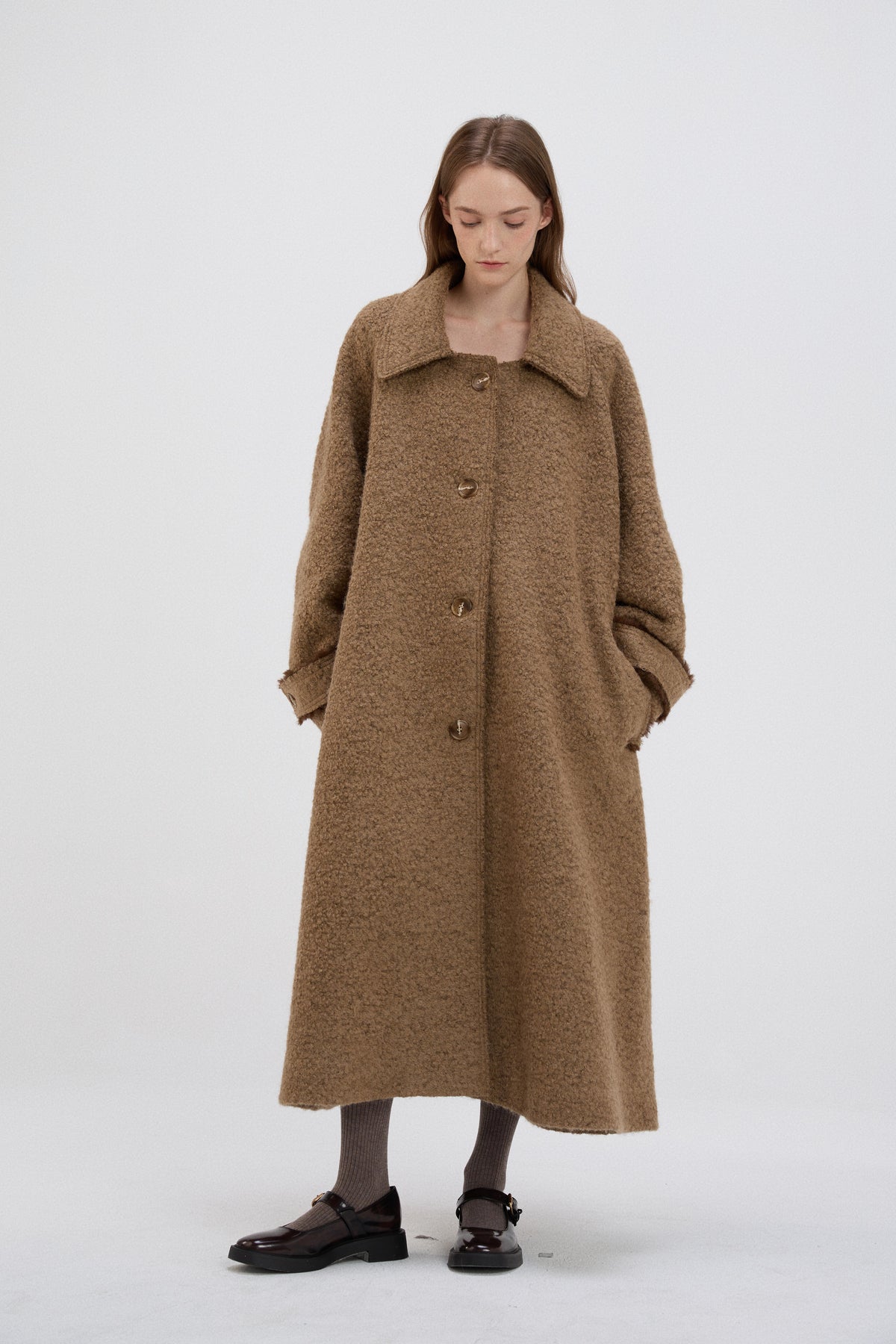 Convertible Faux Fur Collar Overcoat