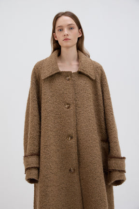 Convertible Faux Fur Collar Overcoat