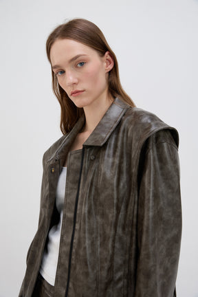 Leather Relaxed Jacket