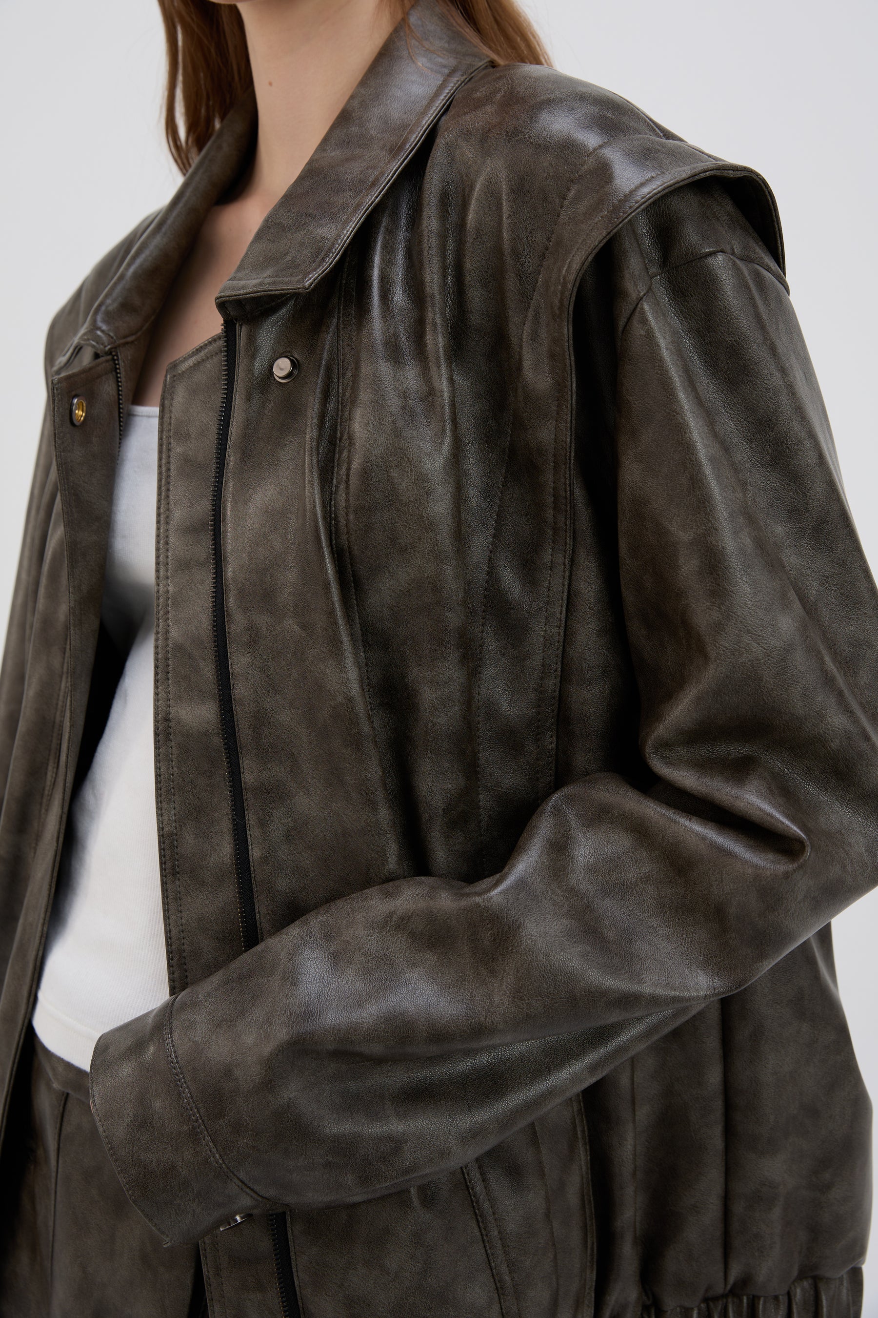 Leather Relaxed Jacket