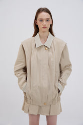 Corduroy Collar Relaxed Jacket