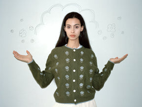 Rose Garden Knit Cardigan Green
