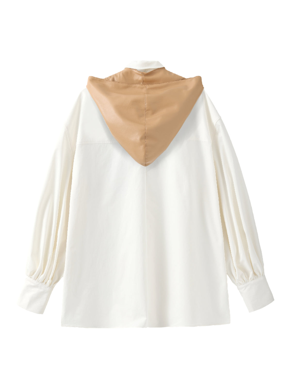 Detachable Hood Shirt - White