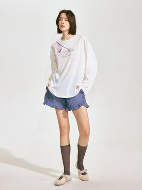 Dog Walker Long Sleeve Linen Tee x Van Der Weide