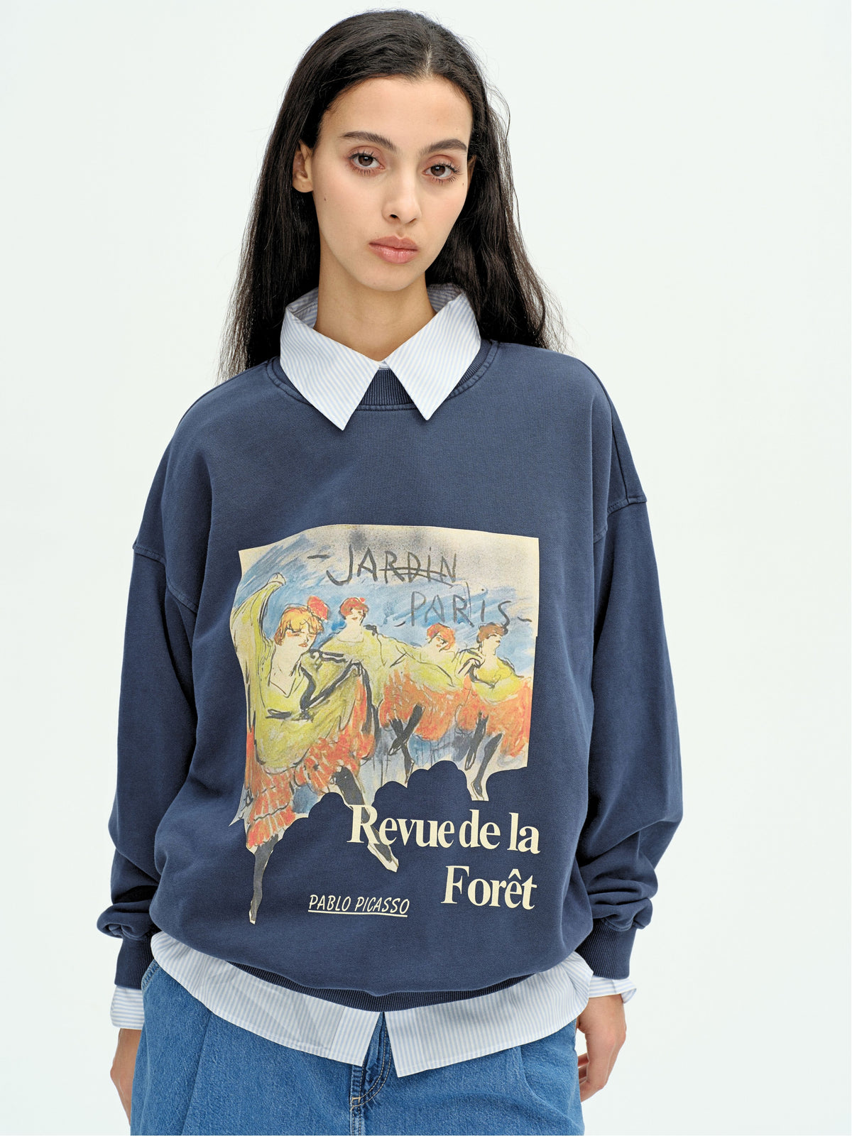 Forest Tap Washed Sweatshirt Navy