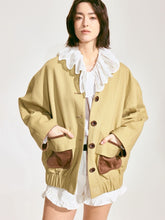 Patchwork Utility Khaki Jacket