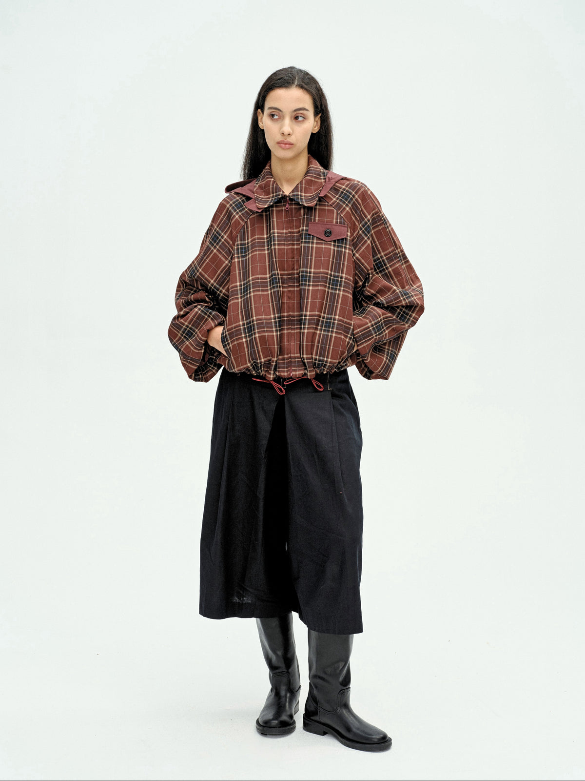 Detachable Hood Trench Jacket