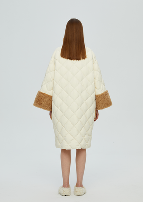 Maxi Teddy Down Jacket - Ivory