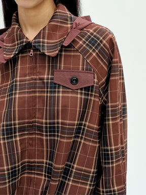 Detachable Hood Trench Jacket