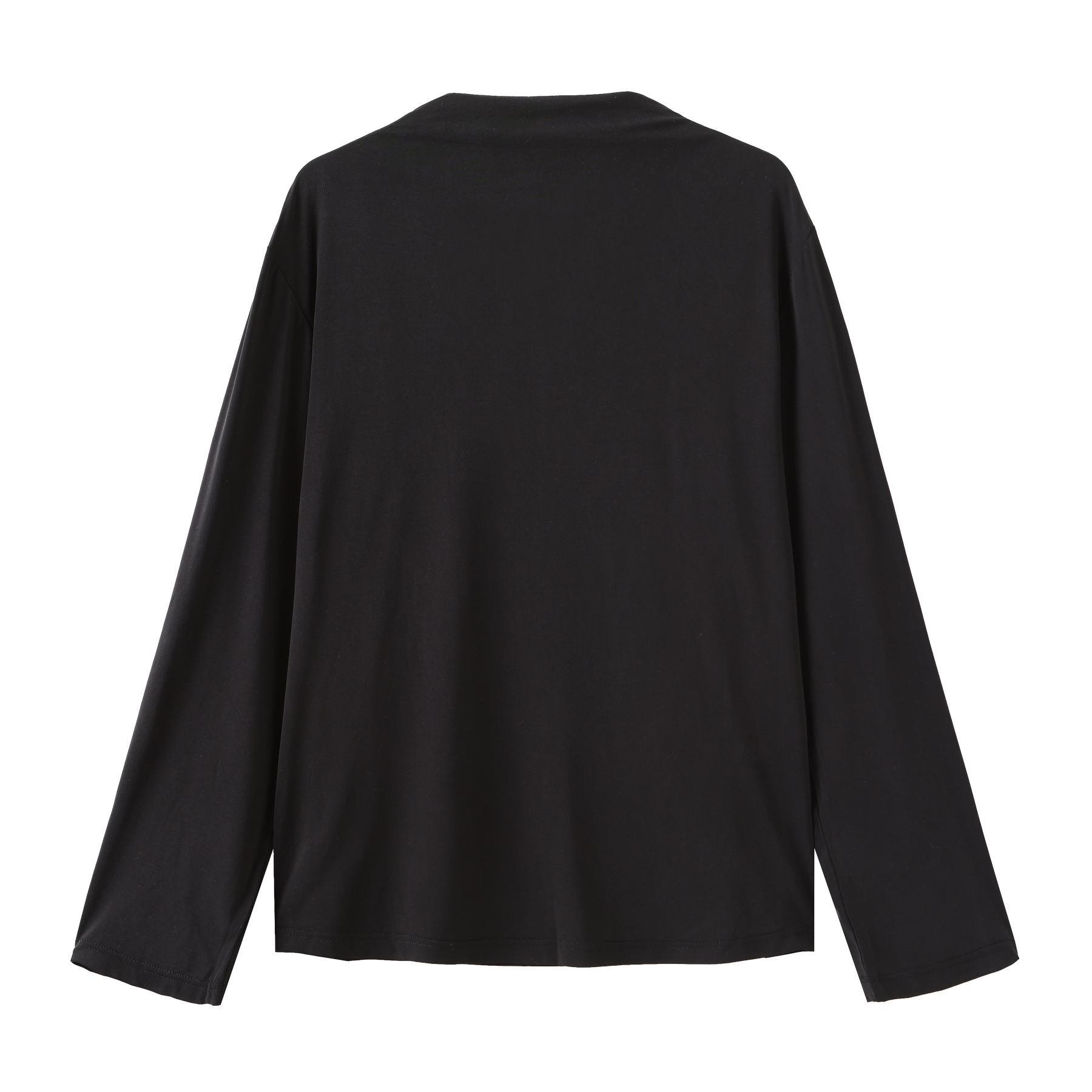 3 Emboridery Long Sleeve Tshirt - Black