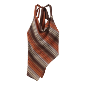 Linen Striped Asymmetrical Strappy