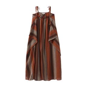 Linen Striped Asymmetrical Dress
