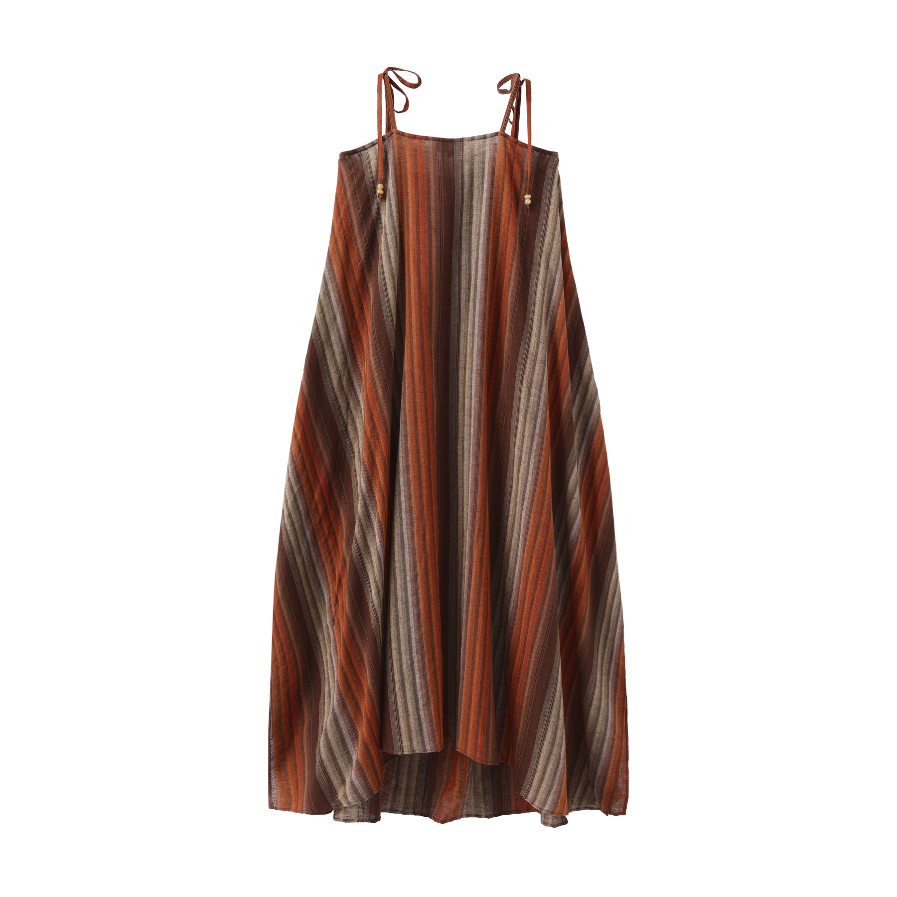 Linen Striped Asymmetrical Dress