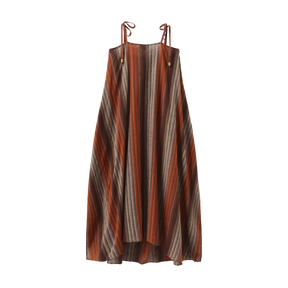 Linen Striped Asymmetrical Dress