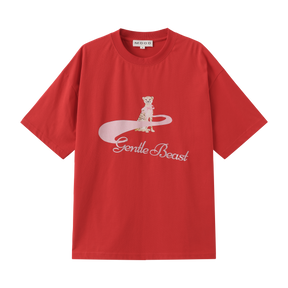 Gentle Beat Short Sleeve Tee - Red