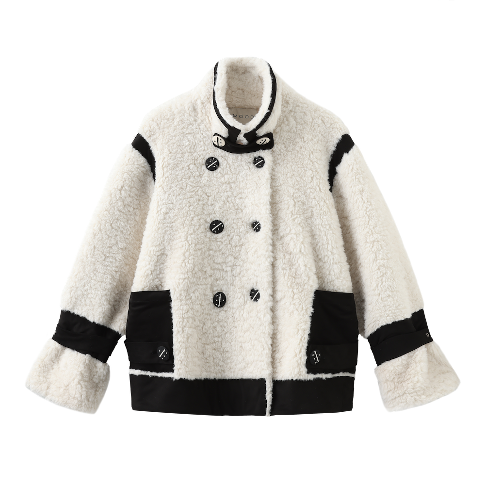 Teddy Biker Jacket Coat 2.0 - White