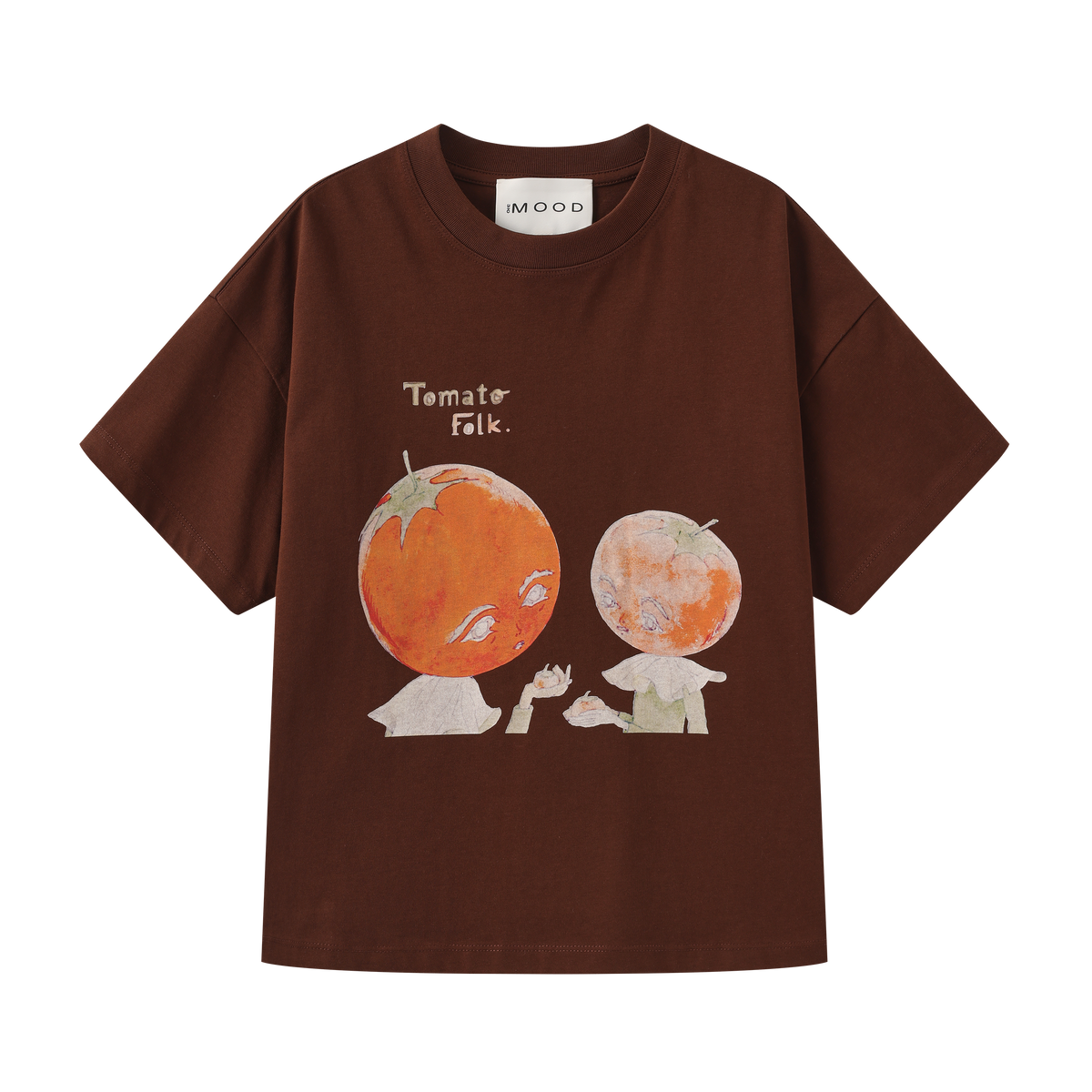 Tomato Chat Short-Sleeve T-shirt x Hannah Van Der Weide - Brown