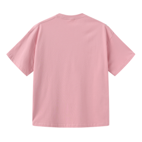 Dog Walking Patched Short-Sleeve T-shirt x Hannah Van Der Weide- Pink
