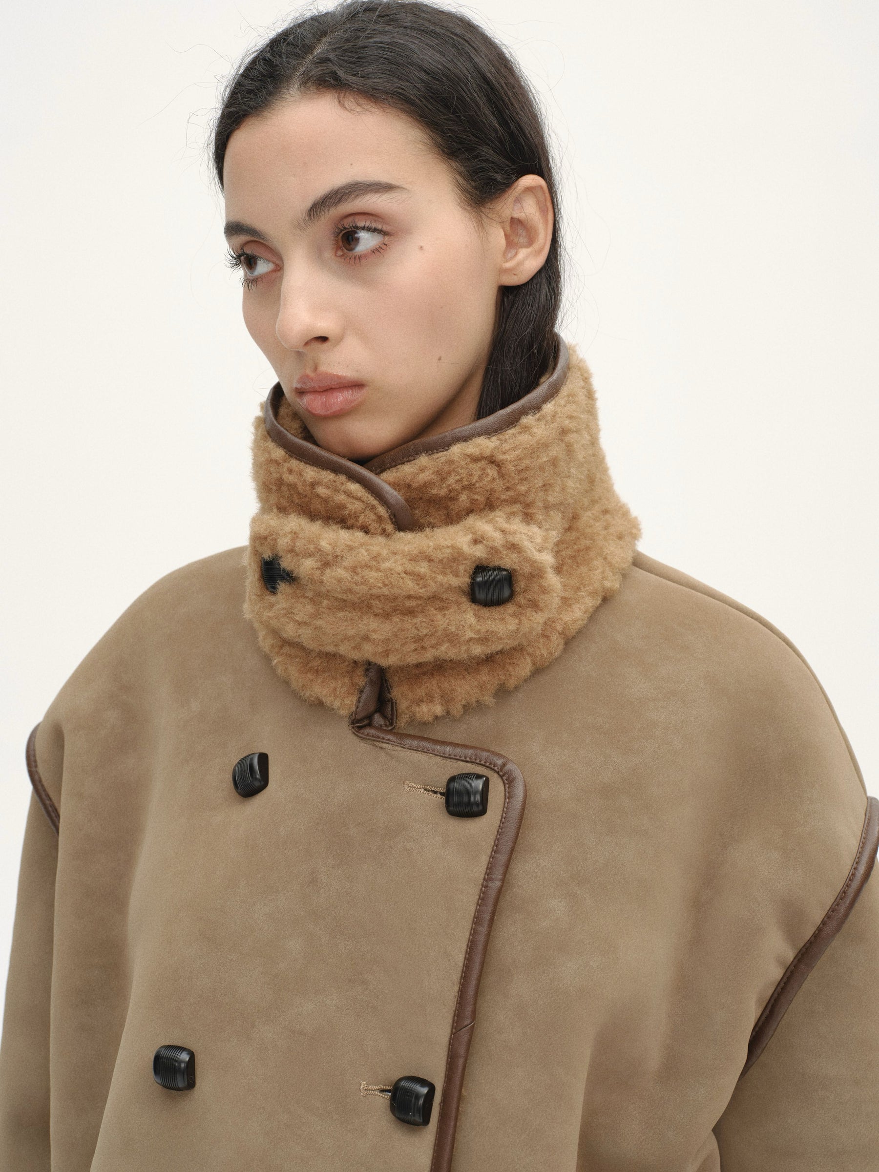 Suede Biker Teddy Jacket