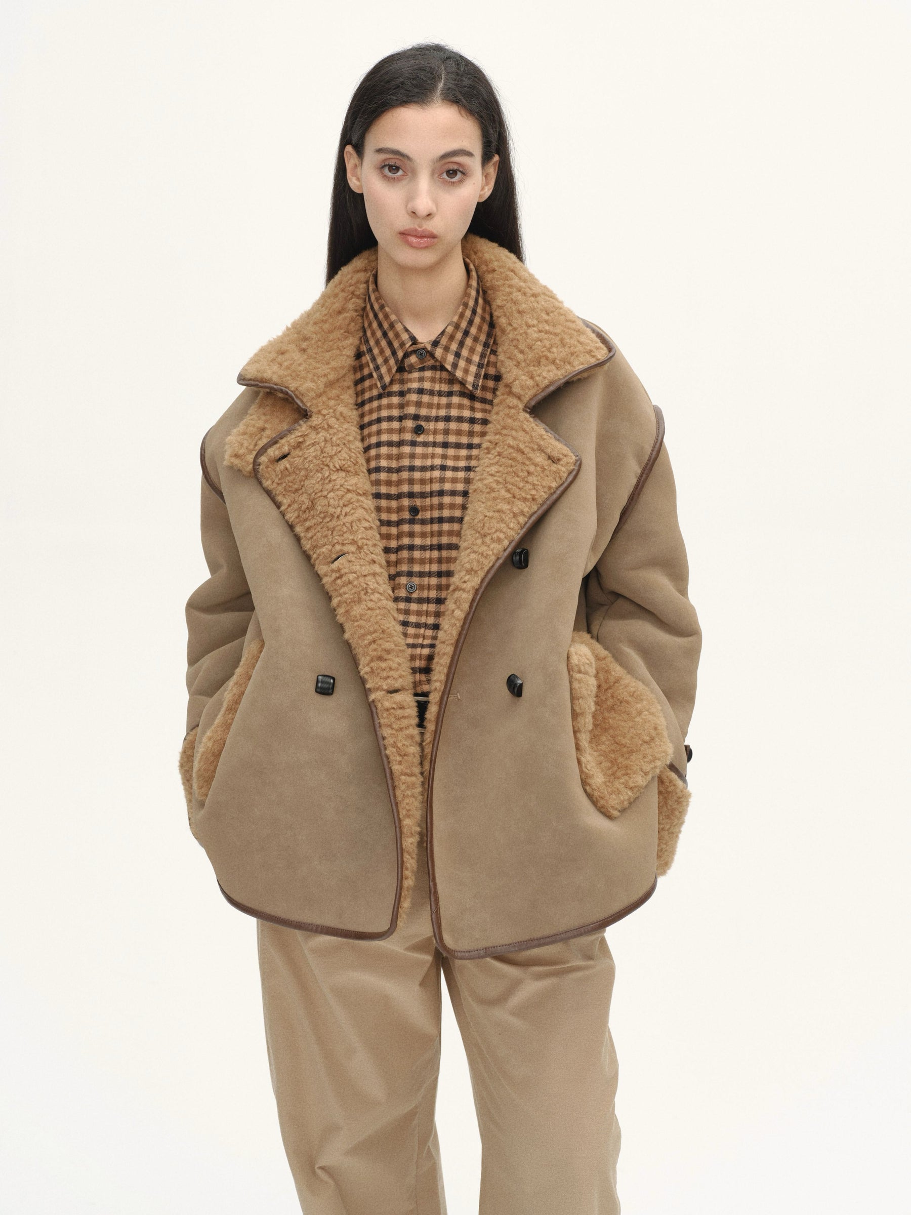 Suede Biker Teddy Jacket