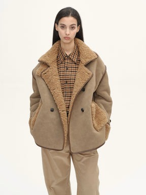 Suede Biker Teddy Jacket