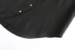 Asymmetrical Blouse  - Black