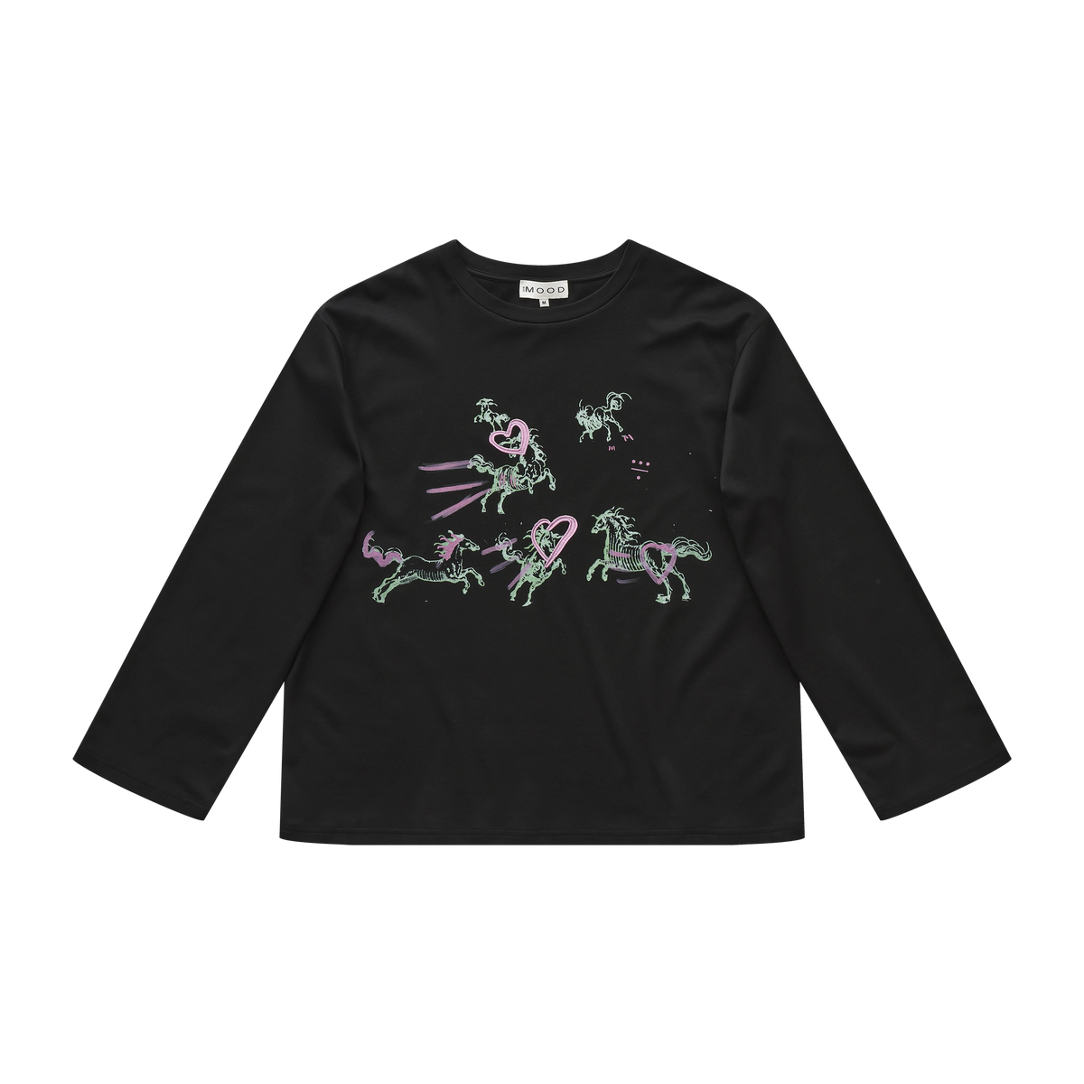 Pegasus Sky Long-Sleeve T-shirt Black
