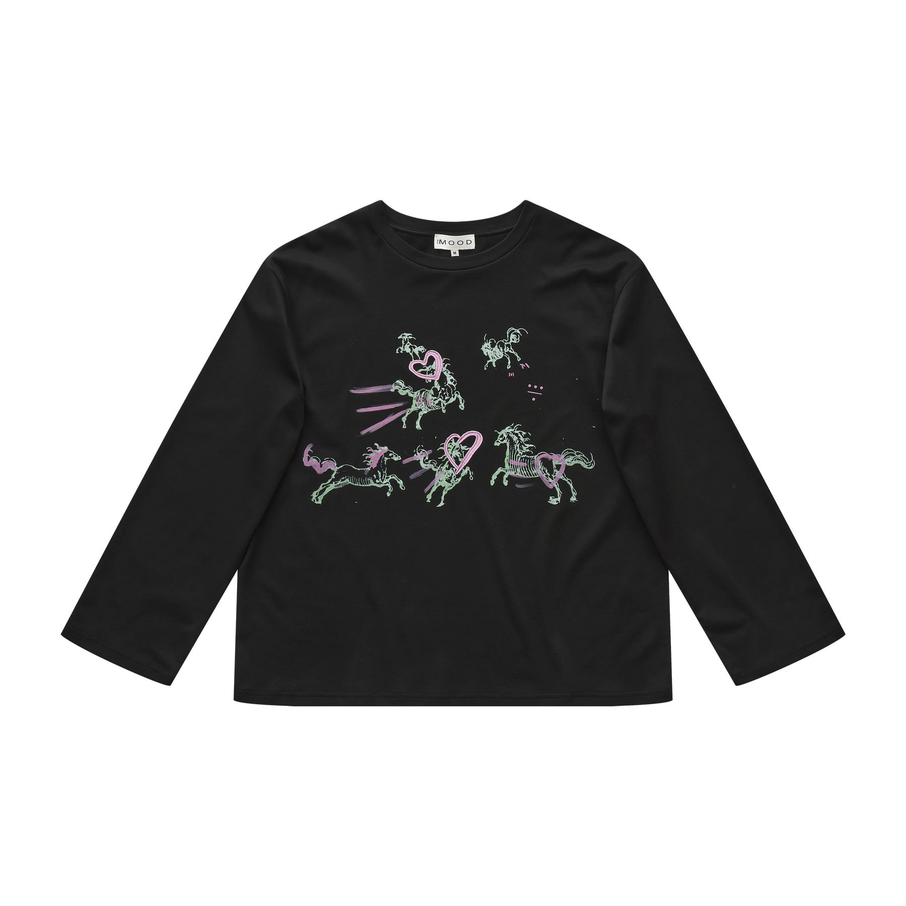 Pegasus Sky Long-Sleeve T-shirt Black