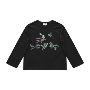 Pegasus Sky Long-Sleeve T-shirt Black