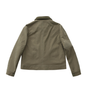Appliqué Boxy Short Jacket Green