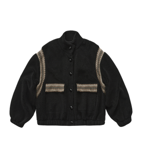 Twilight Woven Teddy Jacket - Black