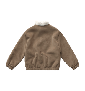 Petal Collar Bow Teddy Jacket