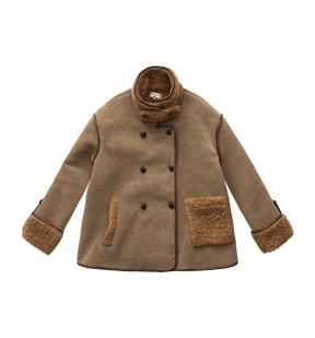 Suede Biker Teddy Jacket