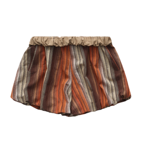 Linen Striped Tulip Shorts