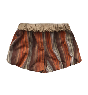 Linen Striped Tulip Shorts