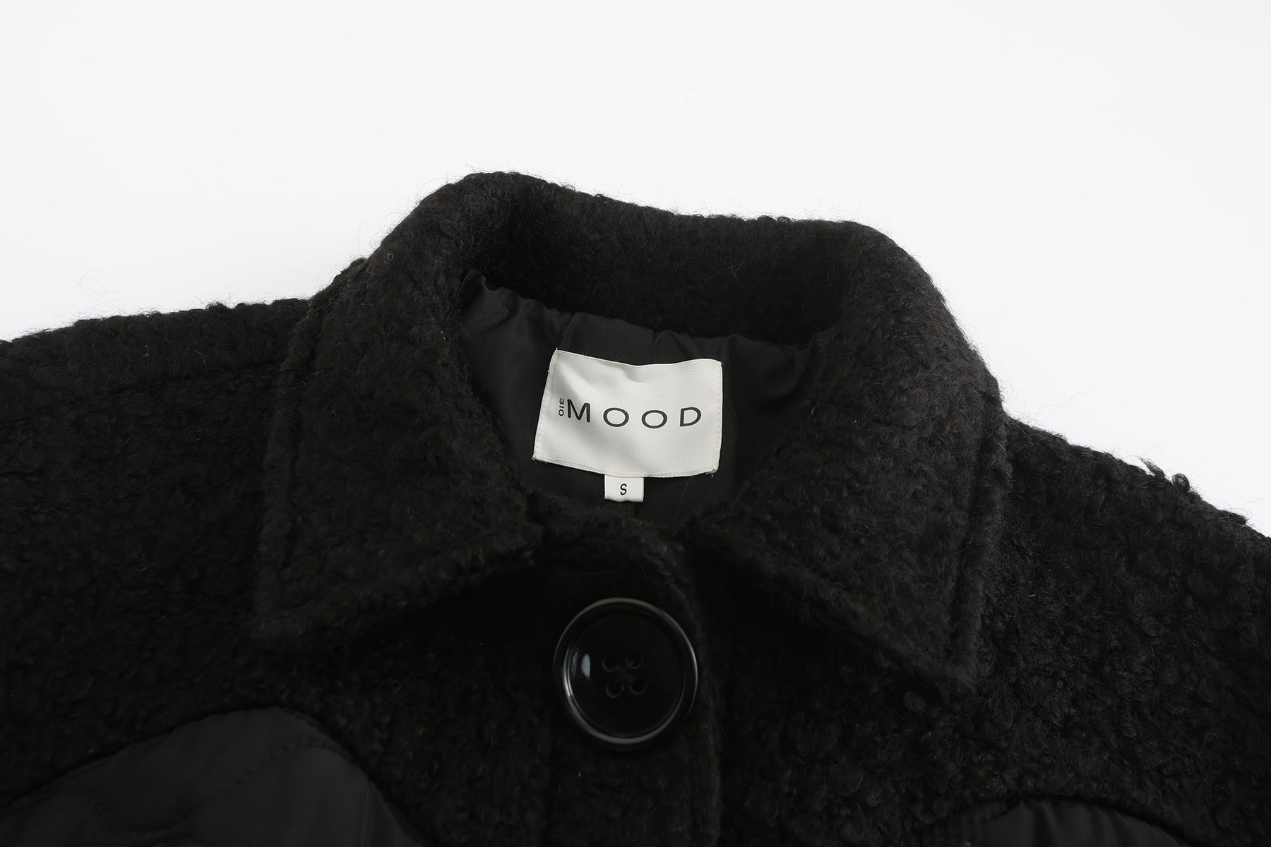 Teddy Quited Coat -Black