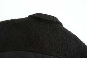 Teddy Quited Coat -Black