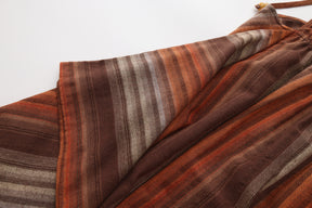 Linen Striped Asymmetrical Dress