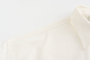 Detachable Hood Shirt - White