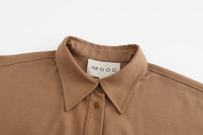 ICON Leather Pendant Shirt - Brown