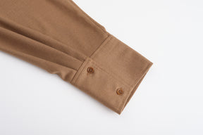 ICON Leather Pendant Shirt - Brown
