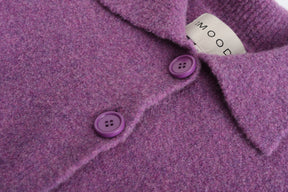 Teddy Knit Cardigan - Purple