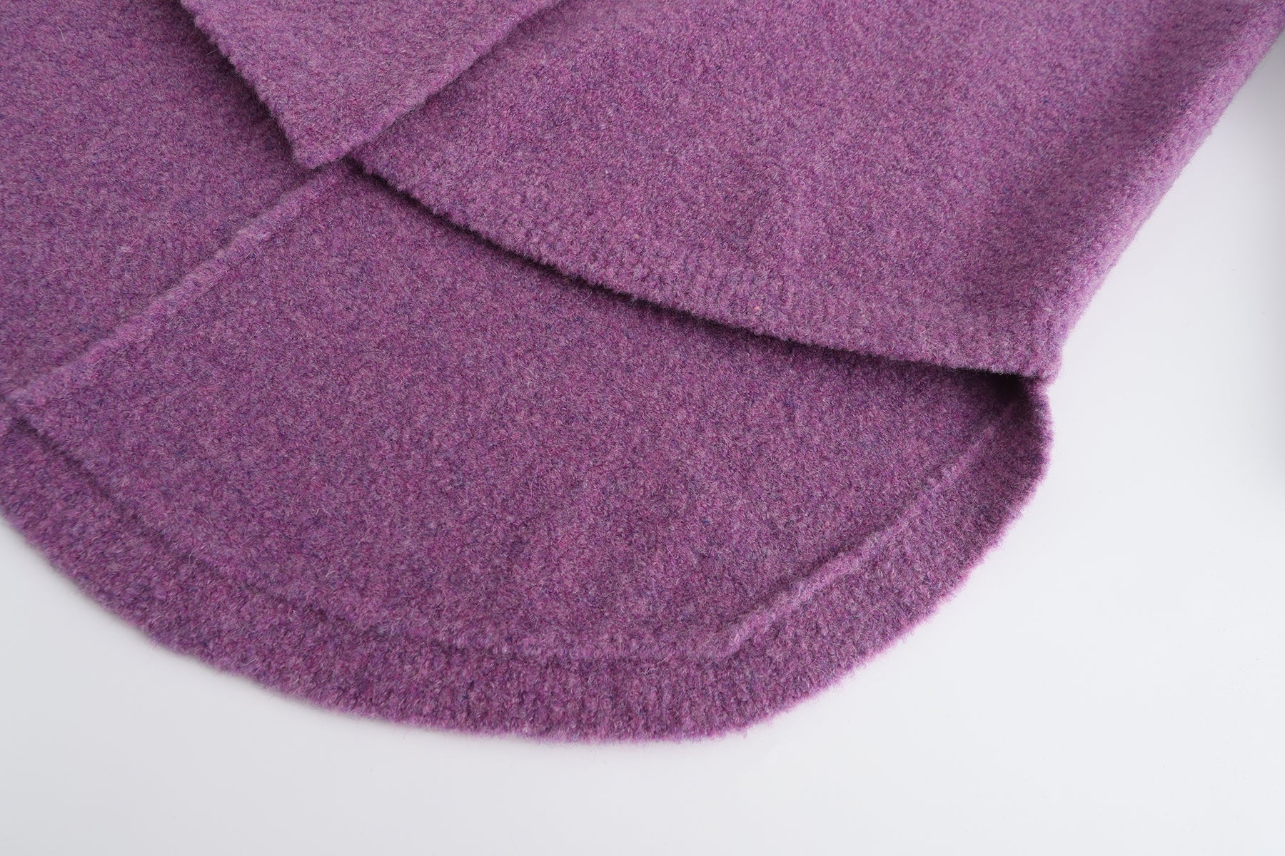 泰迪針織開襟衫 - 紫色